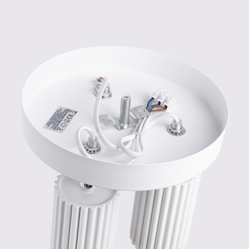 Karbon Aluminium Flush Mount, White, 19,5x19,5x18 cm