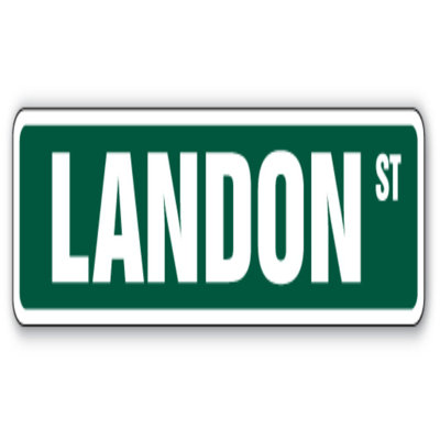 LANDON Street Childrens Name Room Sign