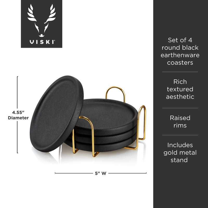 Ensemble de 4 sous-verres en grès