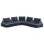 Canapé modulaire 5 pièces Sunset Trading Pixie | Canapé modulaire | Tissu bleu marine et crème
