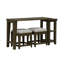 Ensemble de console avec 2 tabourets rembourrés Gertraute