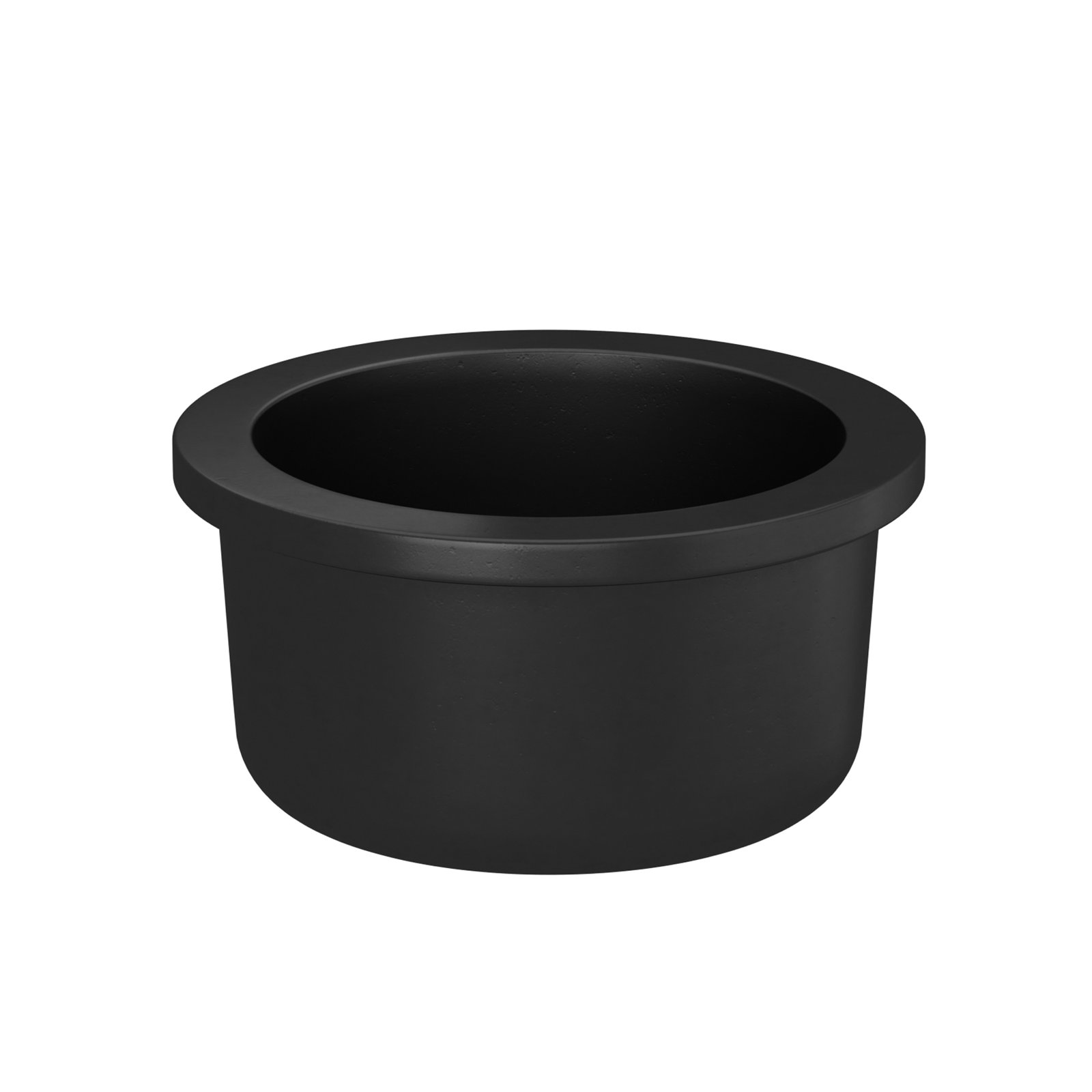 Olivos NativeStone Concrete 16" Round Dual Mount Bar Sink, Charcoal