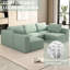 Canapé modulaire avec méridienne. Canapé-lit modulaire. Sac à ressorts en mousse compressée pour un sommeil réparateur. Facile à assembler, propre 104,32 * 70,86. Méridienne convertible. Et printemps. Aucune installation requise.