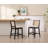 Rustic-Chic Counter Stools With Wicker Backrests And Wide Seats For Kitchen Islands And Bar Counters Set Of 2-1081513659
