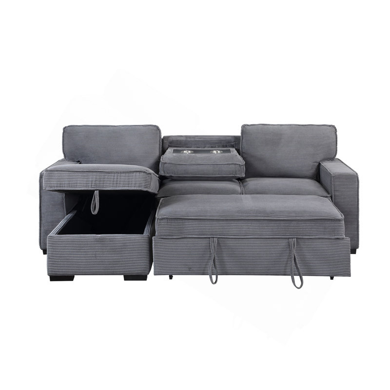 TERRITORY LIGHT GREY PULL OUT SOFA BED