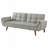 Grey Tufted Convertible Sofa Bed