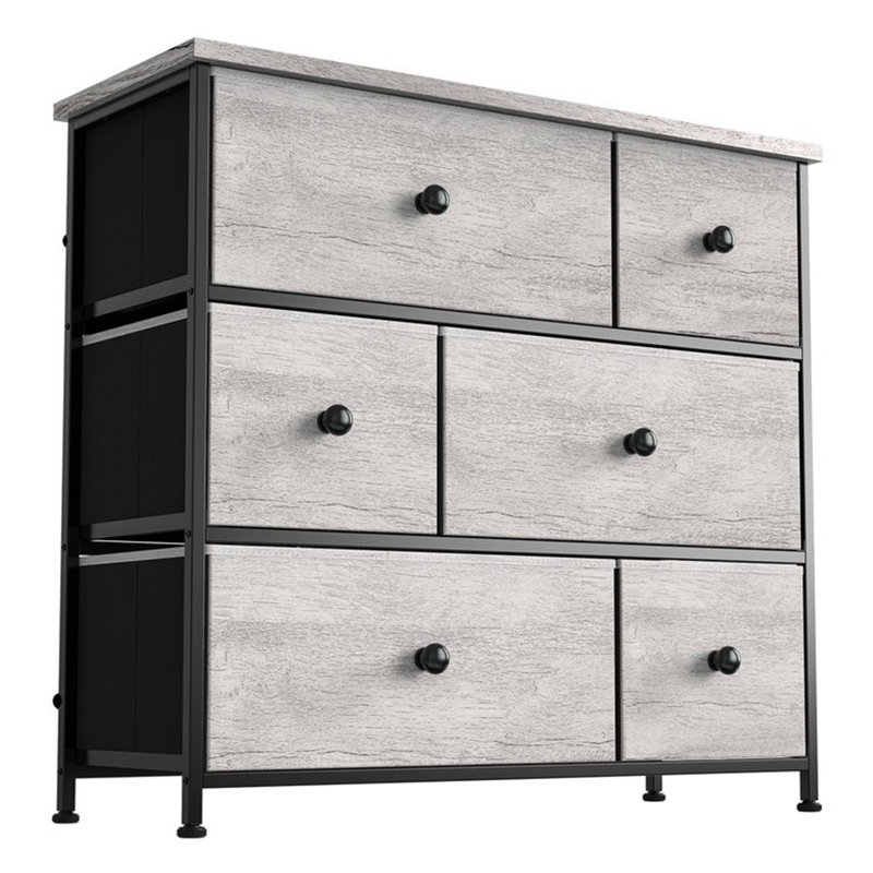 Commode 6 tiroirs Swampscott, Taupe foncé