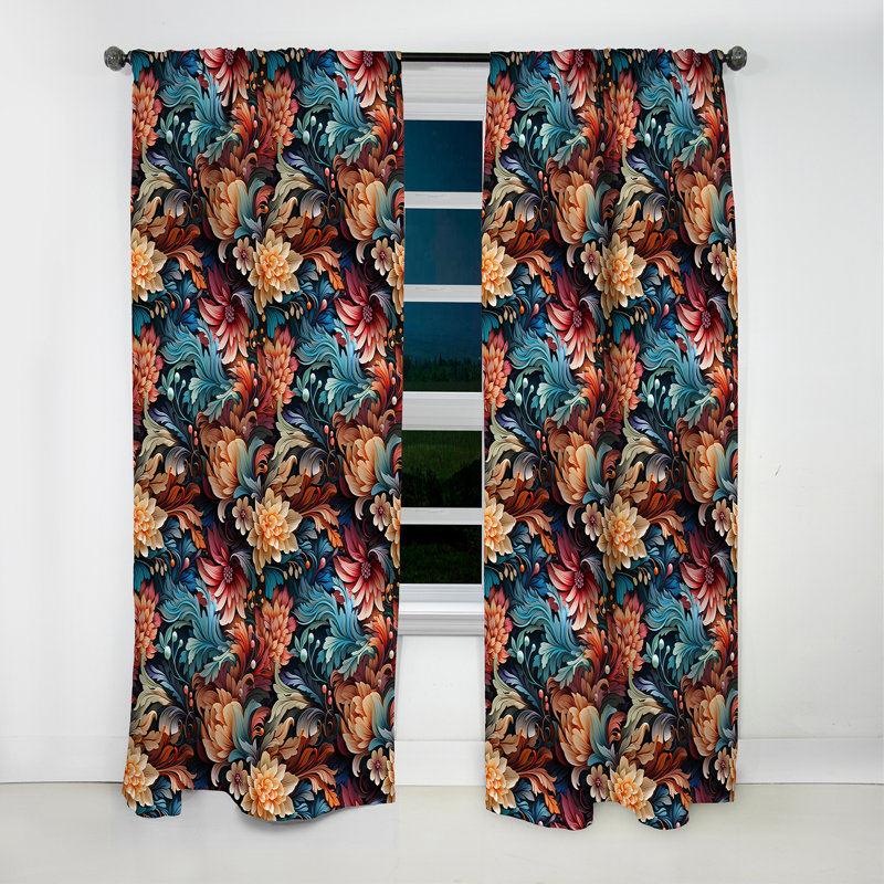 Rideau occultant Enchanted Paisley Gard, L 52 po x L 120 po