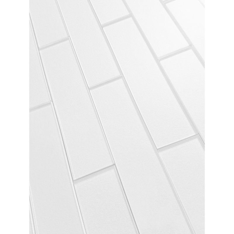 Carrelage mural de cuisine et de salle de bain décoratif à bord droit en verre de qualité diamant 2 po x 8 po Forever