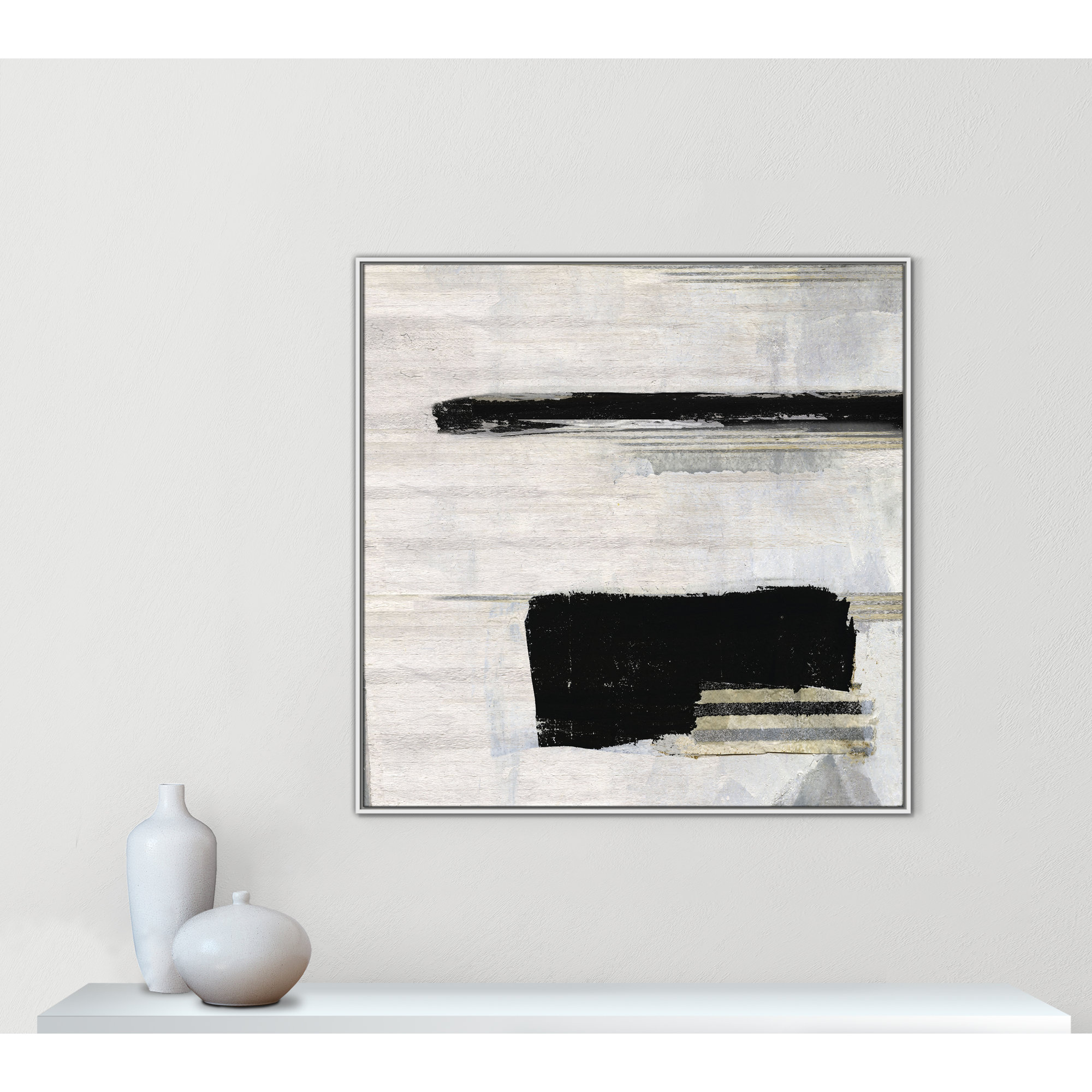 La Bande II Print by Sally Swatland, 46.5" H x 46.5" W, White