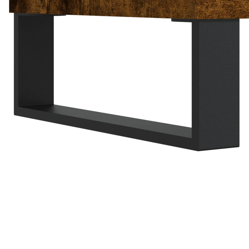 Cromartie Metal Bedside Table, Smoked Oak, Individual
