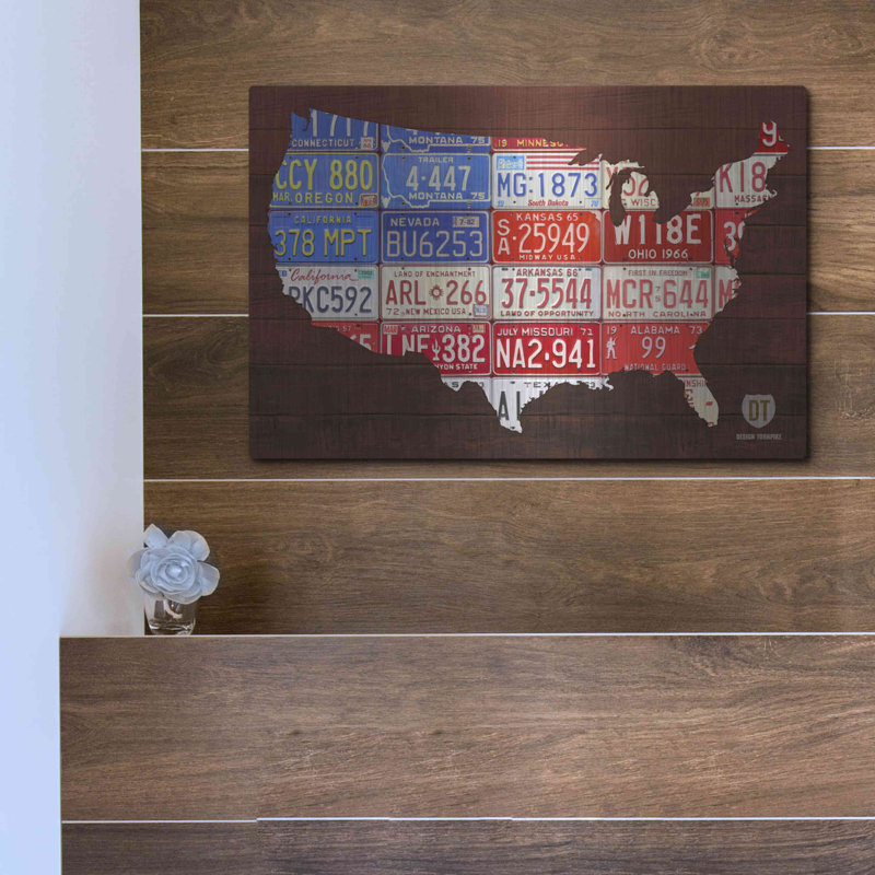 «USA Flag Map» par Design Turnpike, H 12 po x l 16 po