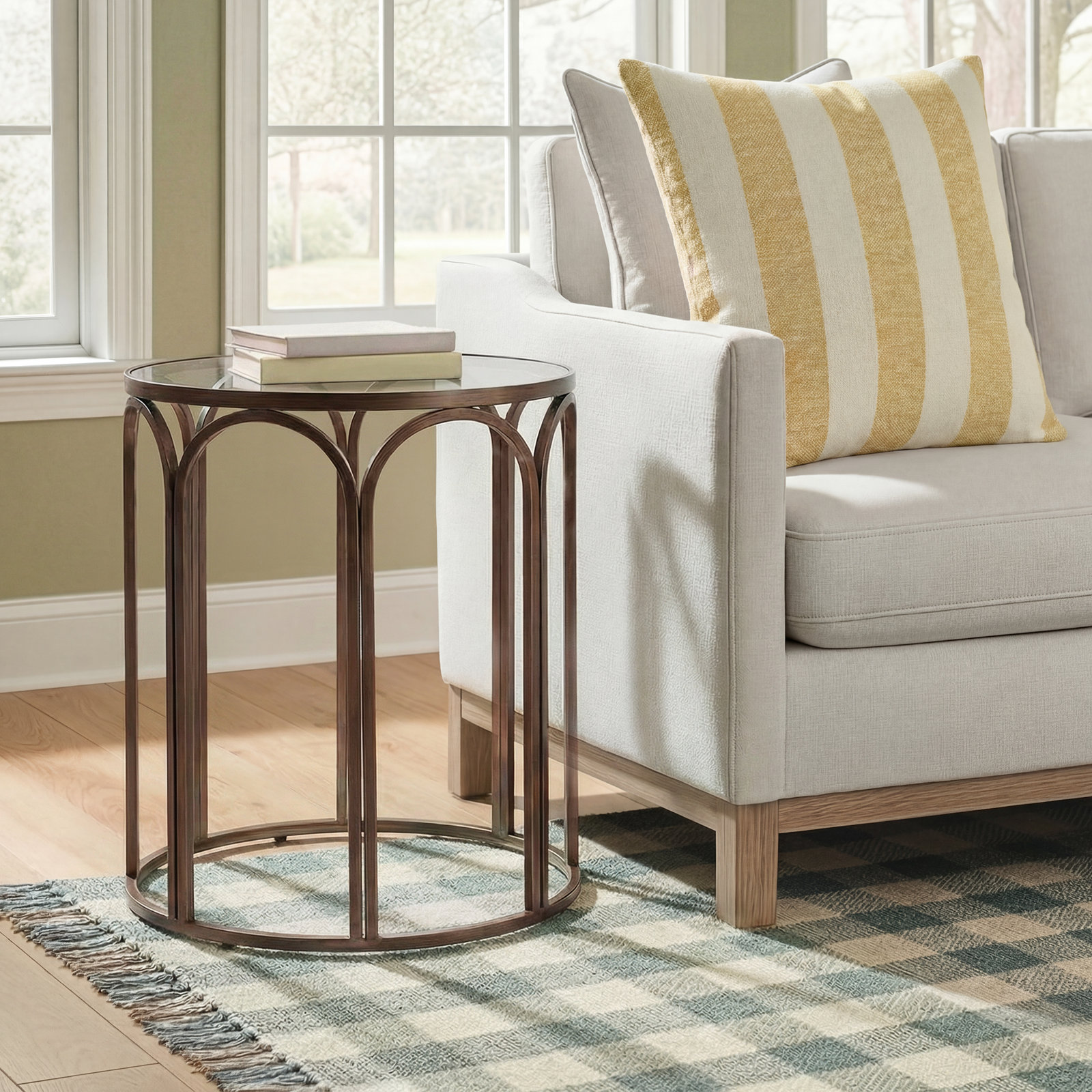 Sione 20" Glass End Table