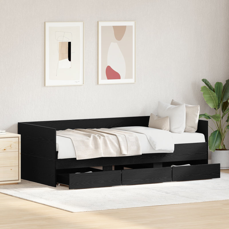 Daybed, European Single (90 x 200 cm), Black Oak