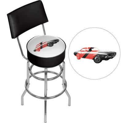 Dodge Challenger Swivel Upholstered Counter Stool