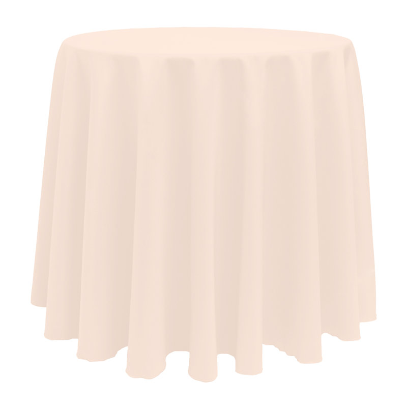 Solid Color Round Tablecloth, 2, Ice Peach