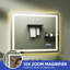 Miroir de salle de bain intelligent à DEL avec capteur infrarouge grossissement 10x et double éclairage-1374715870-1374715871