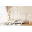 Lit blanc en bois pleine grandeur avec garde-corps et DEL - offre un sommeil réparateur et une taille équipée, blanc, pour une chambre merveilleuse