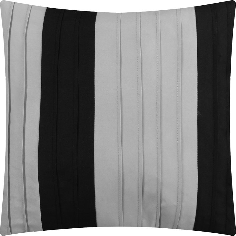 King Black and Grey Geometric Microfiber Comforter Set