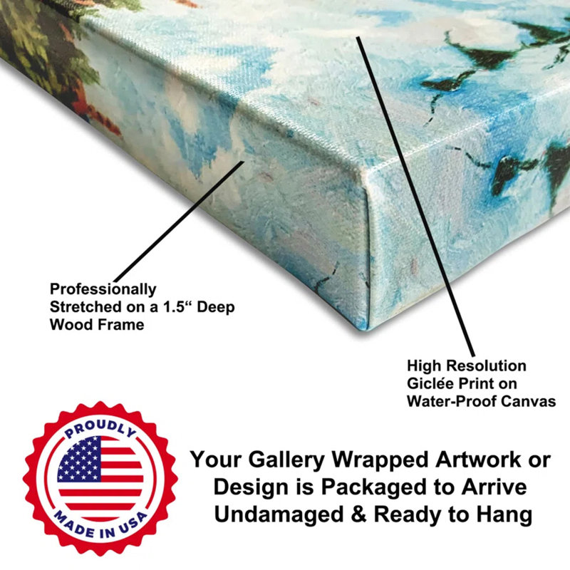 "Birch Trees I" by Elizabeth Stacke Painting Print on Wrapped Canvas, 24" H x 18" W x 1.5" D