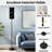  68.5" Standing Floor Lamp Music notes seamless black music notes Musical for textile web music Dimmable Metal Pole Lamp with Linen Lampshade LED Bulb Included