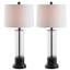 Ensemble de lampe de table 30,5 "noir / transparent Collinson