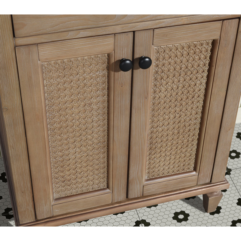 Annie 24" Weathered Fir Bathroom Vanity with Ceramic Sink