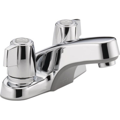 Centerset 2-handle Bathroom Faucet with Drain Assembly