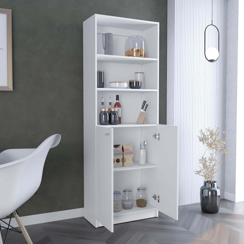 Bookcase Dual-Door Benzoni, Office, White