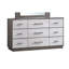 Commode Aberdeen G02500-D (sans miroir), gris / chêne