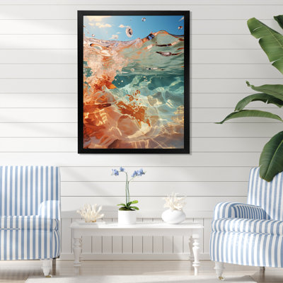 «Beach Photo Sunlit Coastline XI», reproduction sur toile