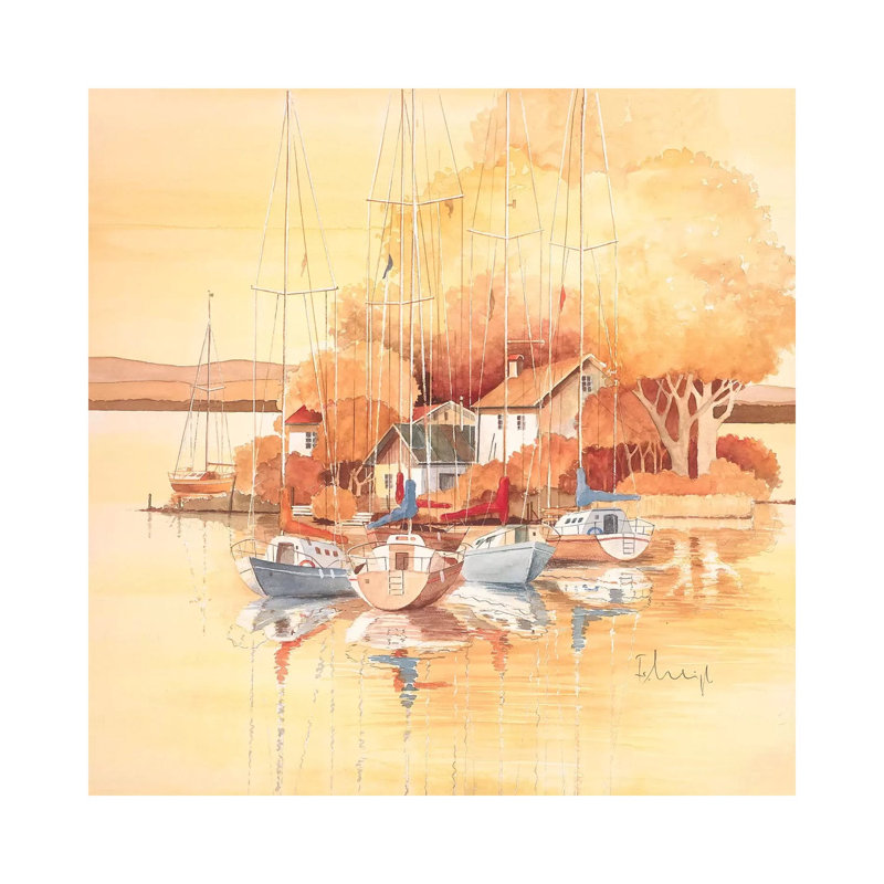 Seaside I by Franz Heigl - Wrapped Canvas Painting, 66.04 cm H x 66.04 cm W x 1.91 cm D
