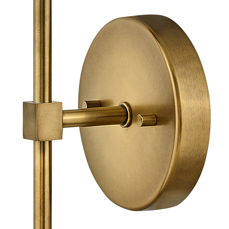 Ana 1-Light Wall Sconce w/ Faceted Heavy-Cut Diamond-Shaped Crystal Shade - Heritage Brass