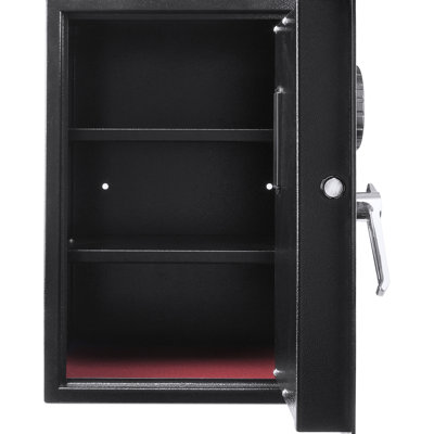 1.45 Cubic Ft Large Safe, Black, With Digital Keypad And Solid Steel Build Electronic Lock 2 Unique Pin Access Codes