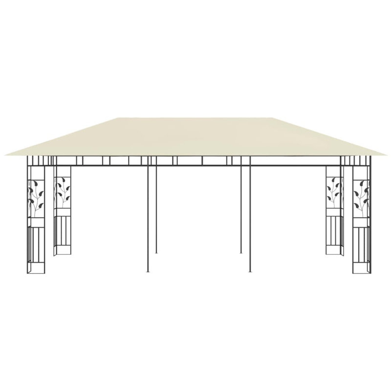 Mrsinlik 118" x 236" Steel Patio Gazebo, Cream