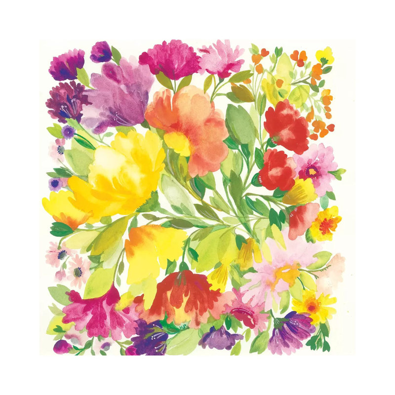 Spring Tulips by Kim Parker - Wrapped Canvas Painting, 30.48 cm H x 30.48 cm W