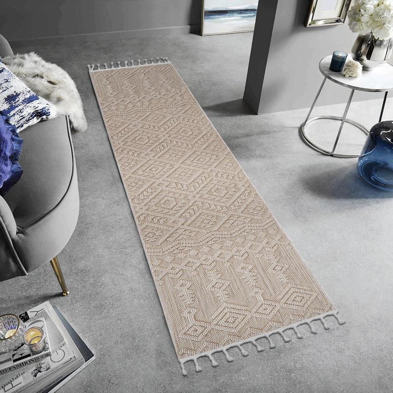 Tapis d'intérieur / extérieur naturel / traditionnel, collection, Rectangle 6 pi 7 po x 7 pi 9 po