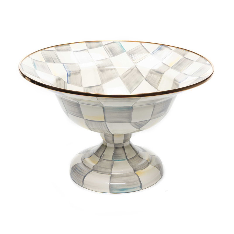 Sterling Check Large Compote