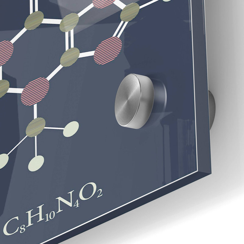 «Caffeine Molecule», art mural en verre acrylique, H 36 po x l 24 po x P 0,2 po
