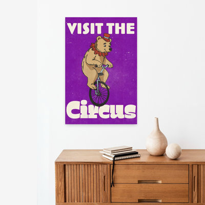 Contemporary Art Bold Classic Playful Bear Wall Art - Wrapped Canvas Print