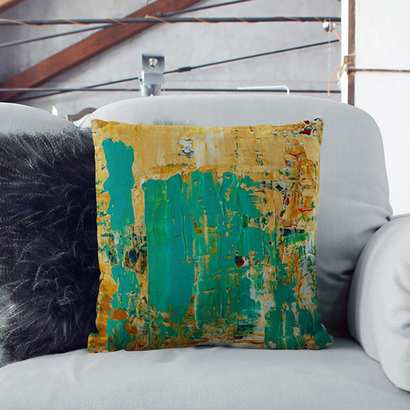 Abstract Square Throw Cushion, Black, 55 x 55 cm