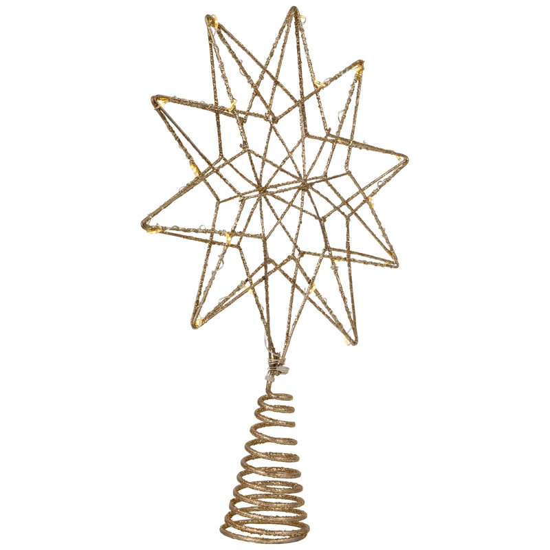 Décoration pour sommet de sapin étoile de Noël 12 po avec lumières DEL