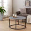 Table basse ronde, table centrale moderne avec pieds en métal pour le salon-453829566