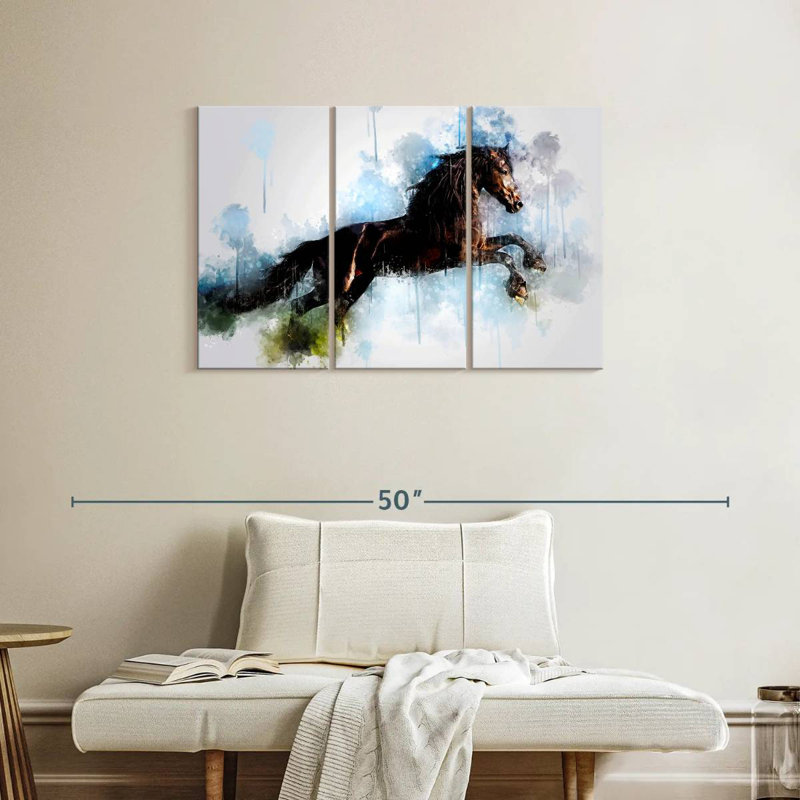 Brampt Horse Running, 24" H x 38" W