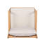 Fauteuil club de patio en bois d'acacia avec coussin résistant à l'eau, teck et beige (1 pièce)