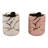 Storage Containers Ceramic And Stoneware Textured Boho Design Decorative Use Set Of 2 - 5" Ivory, Pink, Gold