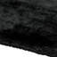 Plush Deep Pile Shaggy Black Rug-25469993