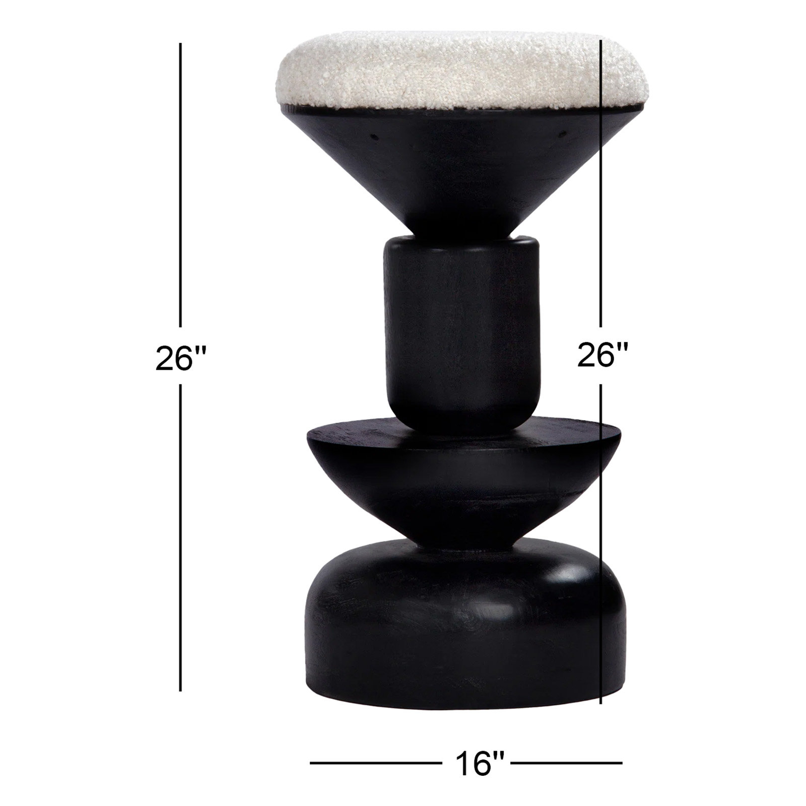 Eisele Solid Wood Bar Stool, Counter Stool ( 26" Seat Height )