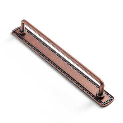 Rectangular Pull With Perforated Border For Cabinets