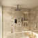 Ceiling Mounted Pressure Balanced Luxury Complete Shower System with Digital Display and Rough-in Valve